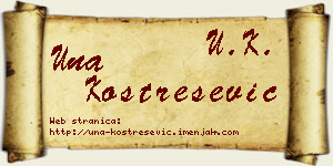 Una Kostrešević vizit kartica